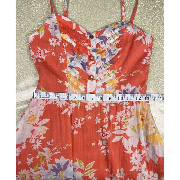 Lauren Conrad Orange Floral Mini Sundress Size 4 - Picture 8 of 10